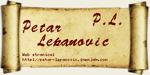 Petar Lepanović vizit kartica
